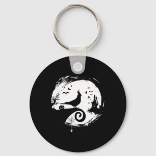 Atiel Halloween Costume Moon Silhouette Creepy Key Ring