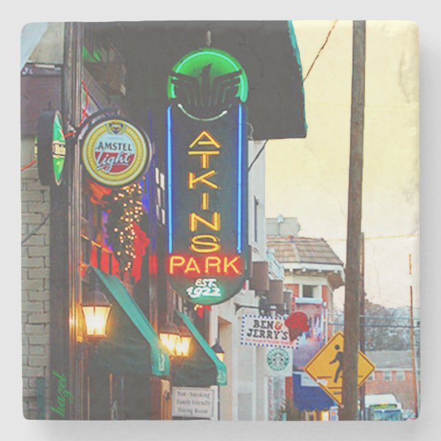 Atkins Park, Virginia Highland, Atkins Park Stone Coaster (Front)