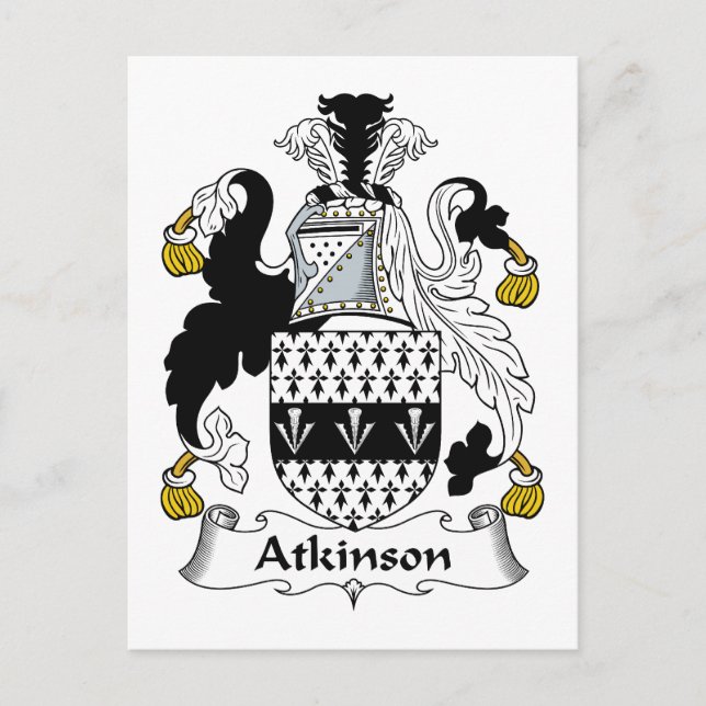 Atkinson Family Crest Postcard (Front)