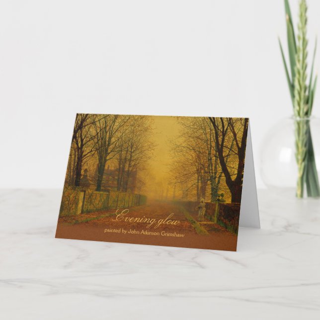 Atkinson Grimshaw Evening glow CC0868 Birthday Card (Front)
