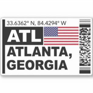 ATL Atlanta Boarding Pass - Georgia Travel