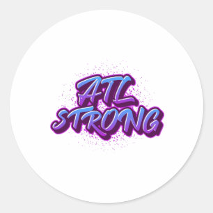 ATL Strong Graffiti Style Classic Round Sticker
