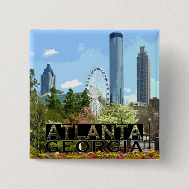 Atlanta 15 Cm Square Badge (Front)
