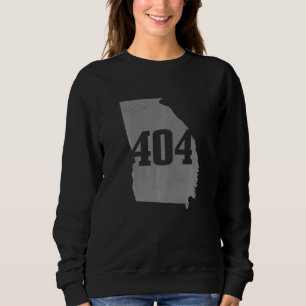 Atlanta 404 Area Code Atl Georgia Map State Pride Sweatshirt