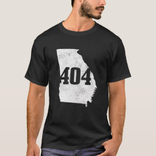 Atlanta 404 Area Code Atl Georgia Map State Pride T-Shirt
