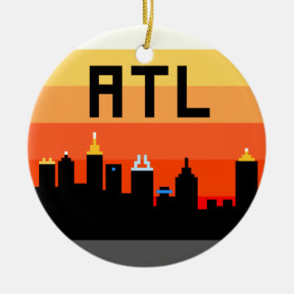Atlanta 8-Bit Skyline ATL Ceramic Ornament