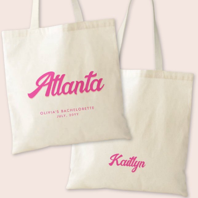 Atlanta Bachelorette Party Personalised Tote Bag (Atlanta Bachelorette Party Tote Bag)