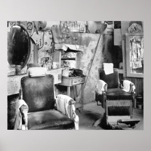 Atlanta Barber Shop, 1936. Vintage Photo Poster