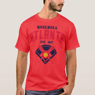 Atlanta Baseball Est 1871 Vintage Look Text T-Shirt