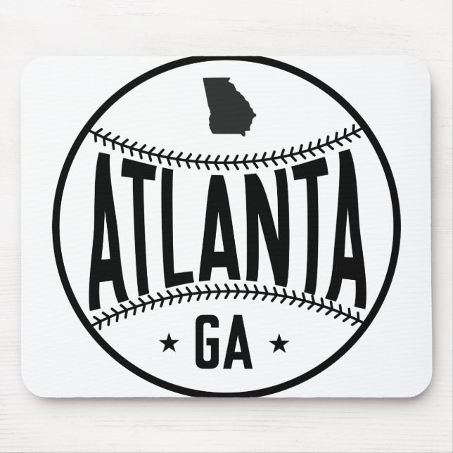 Atlanta Baseball Themed Mouse Pad (Front)