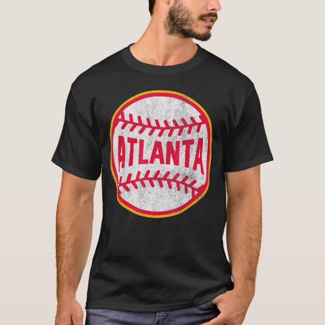 Atlanta Baseball Throwback T-Shirt (Front)