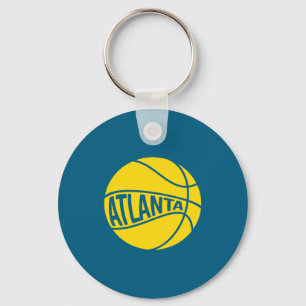 Atlanta Basketball Retro City Georgia State B Ball Key Ring
