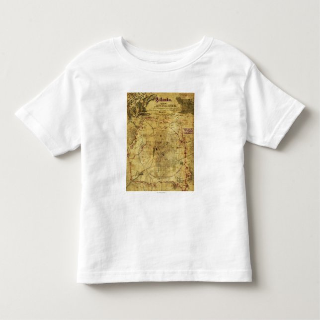 Atlanta Campaign - Civil War Panoramic Map 2 Toddler T-Shirt (Front)