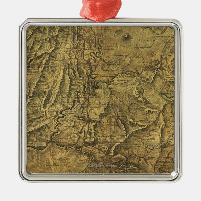 Atlanta Campaign - Civil War Panoramic Map Metal Ornament (Front)