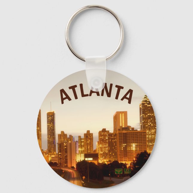 Atlanta City Night Views  Key Ring (Front)