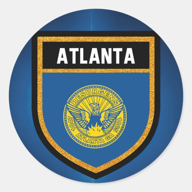Atlanta Flag Classic Round Sticker (Front)