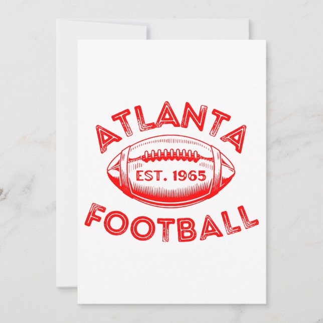 Atlanta Football Vintage Style  Invitation (Front)