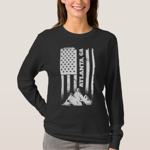 Atlanta Ga Georgia American Distressed Patriotic F T-Shirt