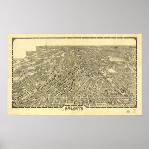Atlanta Georgia 1919 Panoramic Map Poster