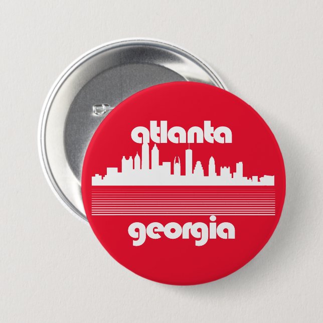Atlanta Georgia 7.5 Cm Round Badge (Front & Back)