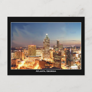 Atlanta, Georgia at Night - Beautiful Skyline Postcard