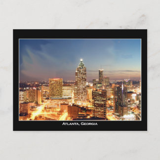 Atlanta, Georgia at Night - Beautiful Skyline Postcard