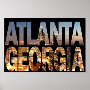 Atlanta Georgia at Twilight Poster