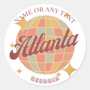 Atlanta Georgia City fashion gift souvenir  Classic Round Sticker