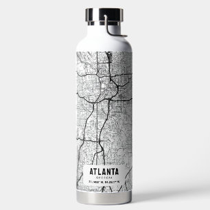 Atlanta, Georgia City Map Water Bottle