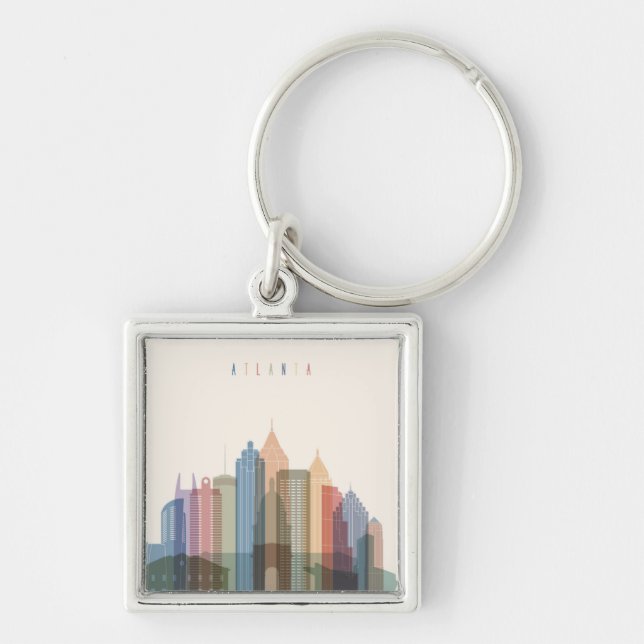 Atlanta, Georgia | City Skyline Key Ring (Front)