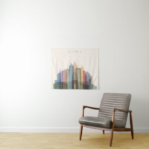 Atlanta, Georgia   City Skyline Tapestry