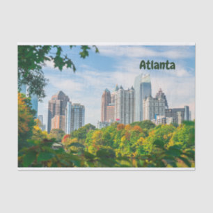 Atlanta, Georgia Downtown Tall Buildings and Park  Tissue Paper