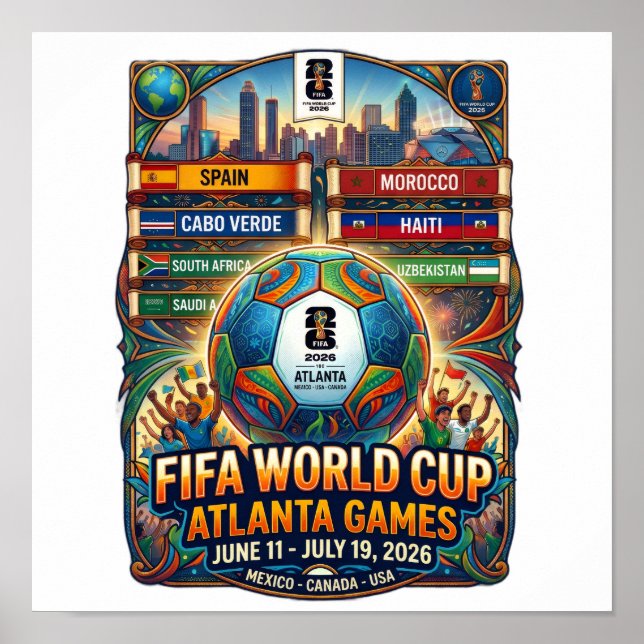 Atlanta Georgia FIFA World Cup 2026 Poster (Front)