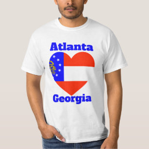 Atlanta Georgia Heart Flag T-Shirt