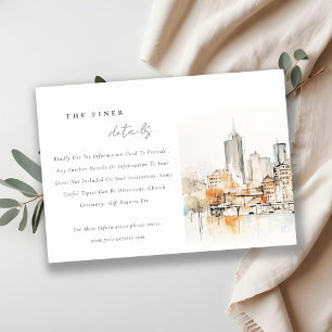 Atlanta Georgia Landscape Wedding Details Enclosure Card