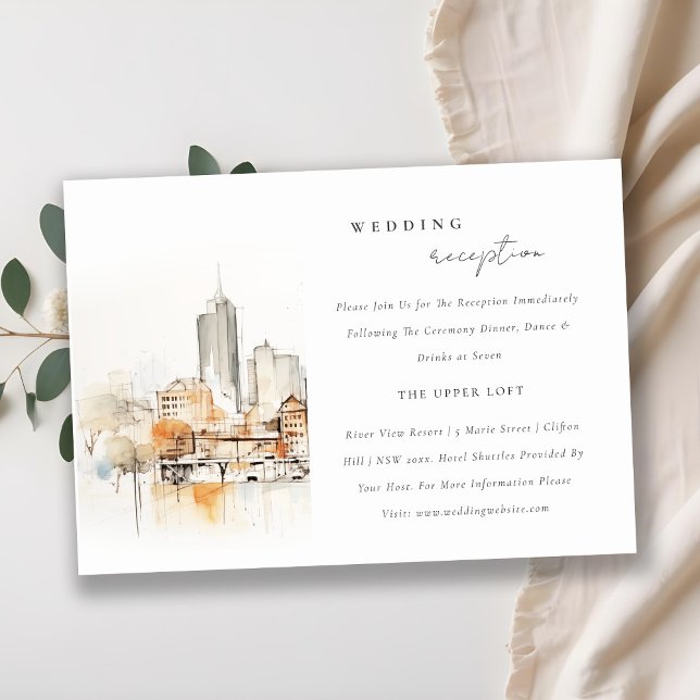 Atlanta Georgia Landscape Wedding Reception Enclosure Card (Creator Uploaded)