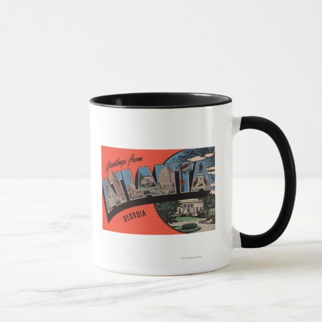 Atlanta, Georgia - Large Letter Scenes Mug (Right)