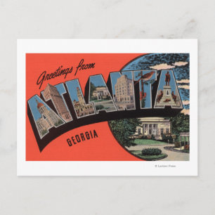 Atlanta, Georgia - Large Letter Scenes Postcard