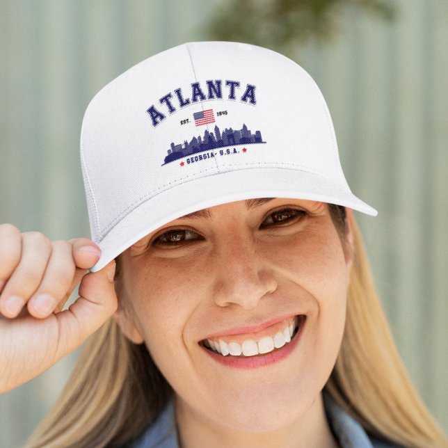 Atlanta Georgia Modern Skyline Trucker Hat (Creator Uploaded)
