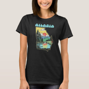 Atlanta Georgia Outdoors Nature Vintage State Pri T-Shirt