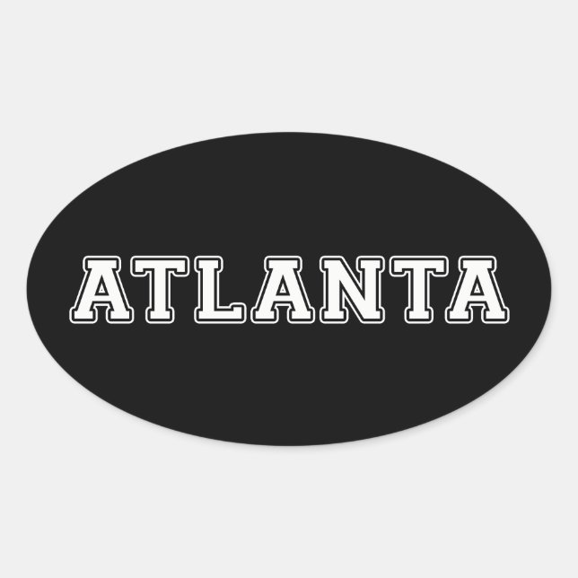 Atlanta Georgia Oval Sticker (Front)