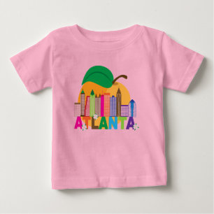 Atlanta, Georgia   Peach Skyline Baby T-Shirt