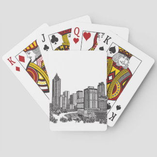 Atlanta Georgia Skyline Art Playing Cards