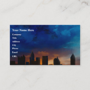 ATLANTA GEORGIA SKYLINE BUSINESS CARD