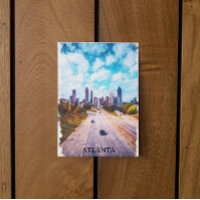 Atlanta Georgia Skyline City Watercolor