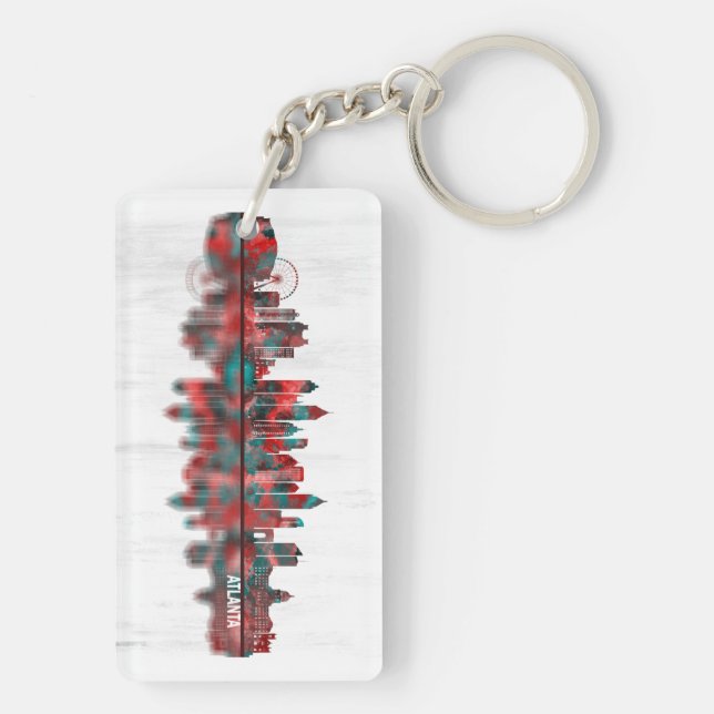 Atlanta Georgia Skyline Key Ring (Back)