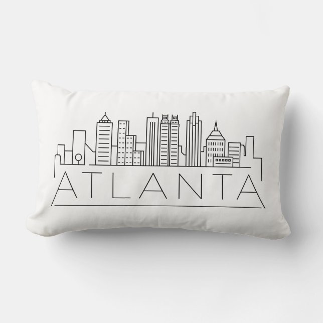 Atlanta ,Georgia Skyline Lumbar Cushion (Front)