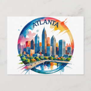 Atlanta Georgia Skyline Postcard