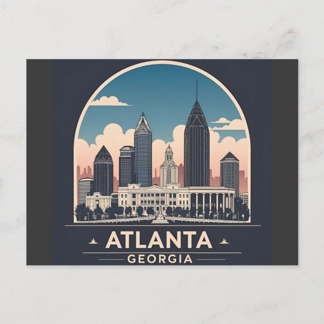 Atlanta Georgia Skyline Postcard (Front)
