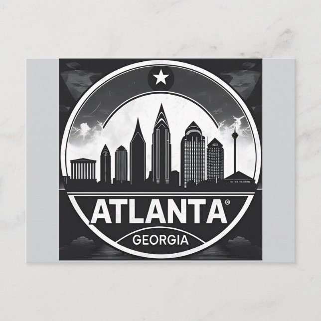 Atlanta Georgia Skyline Postcard (Front)